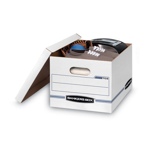 Image of Bankers Box® 1277601 Stor/file Basic-Duty Storage Boxes, Letter/legal Files, 12.5" X 16.25" X 10.5", Kraft/green, 12/carton
