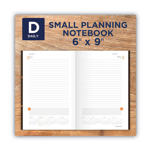 Image of AT-A-GLANCEÂ® One-Day-Per-Page Planning Notebook, 9 x 6, Dark Brown/Orange Cover, 12-Month (Jan to Dec): 2025