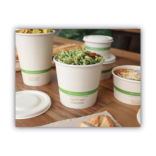 Image of World Centric® BO-SU-24 No Tree Paper Bowls, 24 oz, 4.4" Diameter x 4.5" h, Natural, Sugarcane, 500/Carton