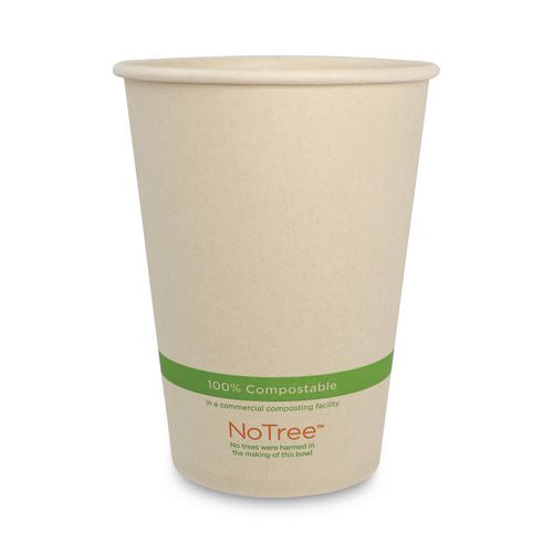 Image of World Centric® BO-SU-32 No Tree Paper Bowls, 32 oz, 4.4" Diameter x 5.8" h, Natural, Sugarcane, 500/Carton