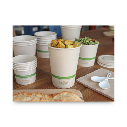 Image of World Centric® BO-SU-32 No Tree Paper Bowls, 32 oz, 4.4" Diameter x 5.8" h, Natural, Sugarcane, 500/Carton