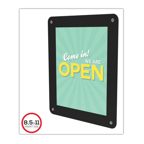 Image of deflecto® 899102 Superior Image Window Display, 8.5 x 11 Insert, Clear/Black