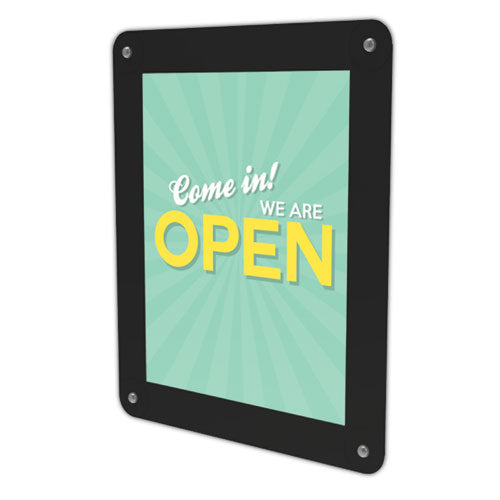 Image of deflecto® 899102 Superior Image Window Display, 8.5 x 11 Insert, Clear/Black
