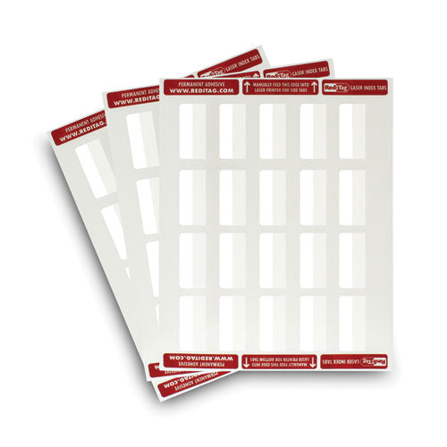 Image of Redi-Tag® B39170 Laser Printable Index Tabs, 1/5-Cut, White, 2" Wide, 300/Pack