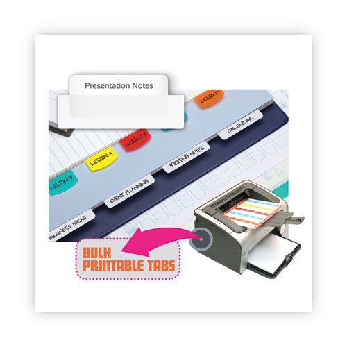 Image of Redi-Tag® B39170 Laser Printable Index Tabs, 1/5-Cut, White, 2" Wide, 300/Pack