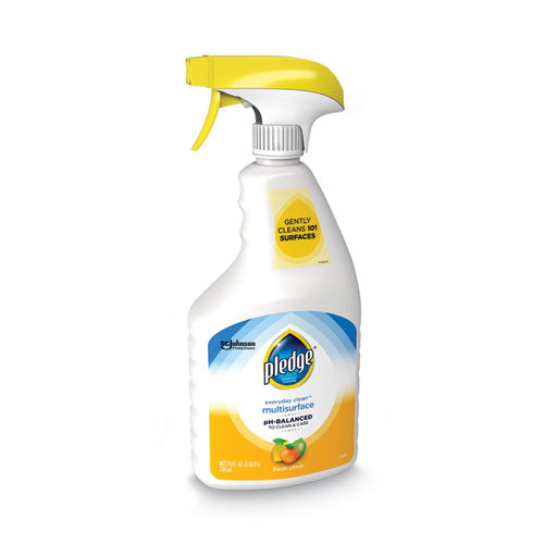 Image of Pledge® 336283 pH-Balanced Everyday Clean Multisurface Cleaner, Clean Citrus Scent, 25 oz Trigger Spray Bottle, 6/Carton