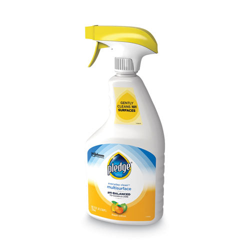 Image of Pledge® 336283 pH-Balanced Everyday Clean Multisurface Cleaner, Clean Citrus Scent, 25 oz Trigger Spray Bottle, 6/Carton