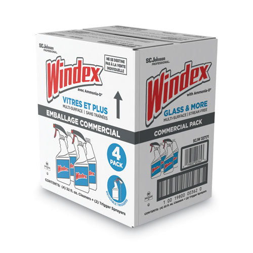 Image of Windex® 327171 Original Glass Cleaner, Fresh Scent, 32 Oz Spray Bottle, 4/carton