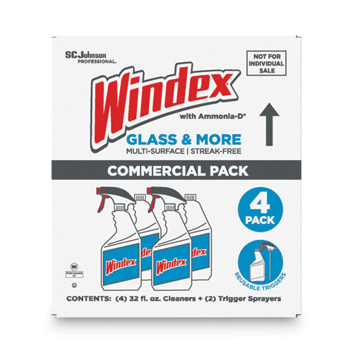 Image of Windex® 327171 Original Glass Cleaner, Fresh Scent, 32 Oz Spray Bottle, 4/carton