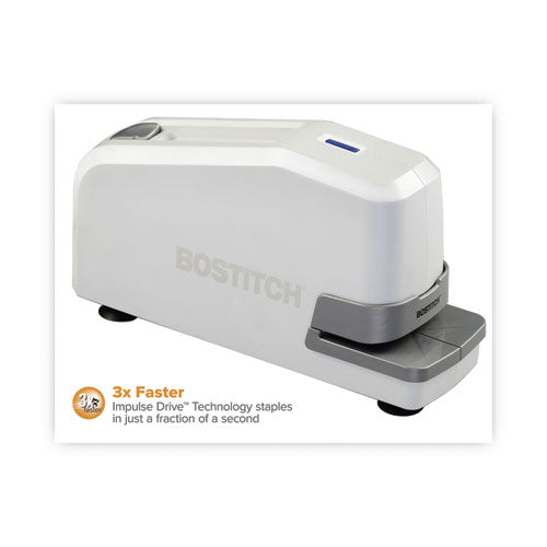 Image of Bostitch® 02011 Impulse 30 Electric Stapler, 30-Sheet Capacity, White