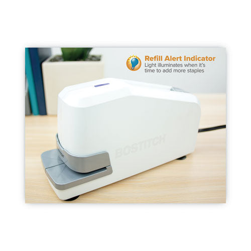 Image of Bostitch® 02011 Impulse 30 Electric Stapler, 30-Sheet Capacity, White