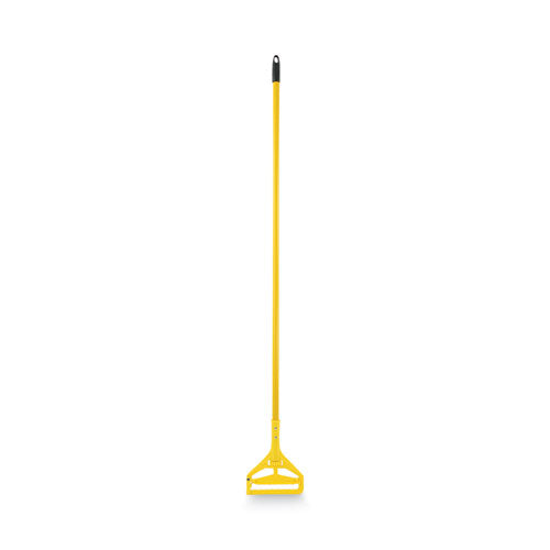 Image of Boardwalk® BWK620 Quick Change Side-Latch Plastic Mop Head Handle, 60", Yellow
