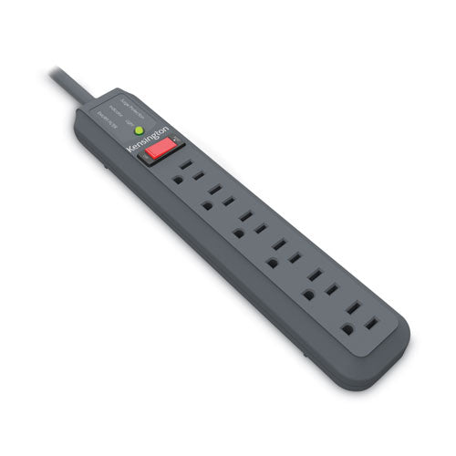 Image of Kensington® K38215NA Guardian Surge Protector, 6 AC Outlets, 15 ft Cord, 540 J, Gray