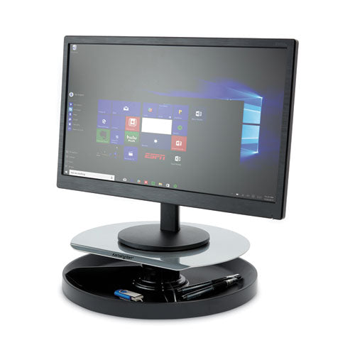 Image of Kensington® K52787WW Spin2 Monitor Stand With Smartfit, 12.6" X 12.6" X 2.25" To 3.5", Black, Supports 40 Lbs