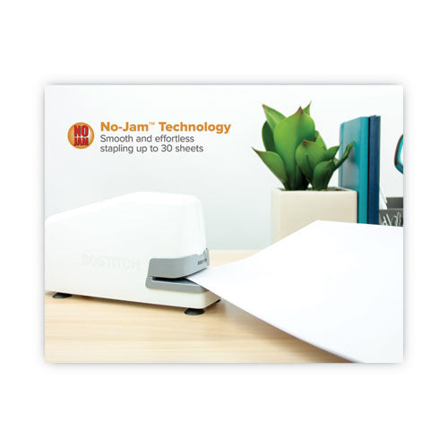 Image of Bostitch® 02011 Impulse 30 Electric Stapler, 30-Sheet Capacity, White