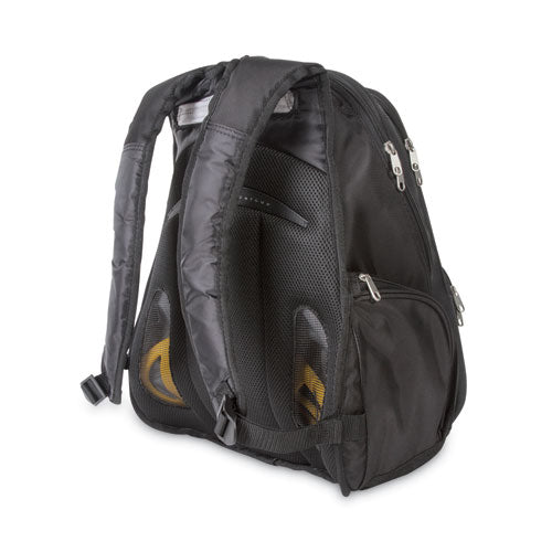 Image of Kensington® K62238B Contour Laptop Backpack, Fits Devices Up to 17", Ballistic Nylon, 15.75 x 9 x 19.5, Black
