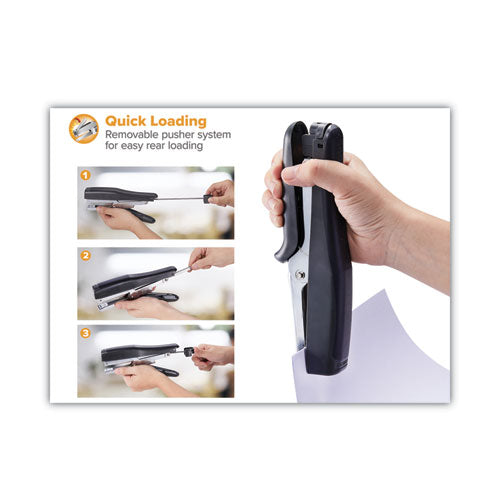 Image of Bostitch® BOSB8HDP B8 Xtreme Duty Plier Stapler, Soft Rubber Handle, 45-Sheet Capacity, 0.25" to 0.38" Staples, 2.5" Throat, Black/Charcoal Gray