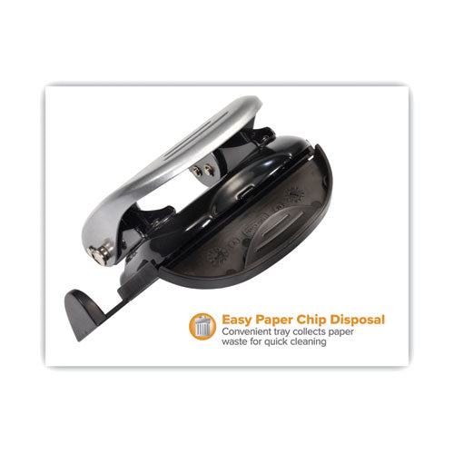 Image of Bostitch® 2310 20-Sheet Ez Squeeze Two-Hole Punch, 9/32" Holes, Black/silver