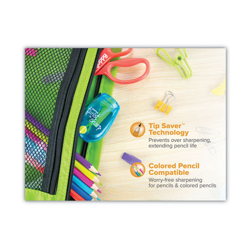 Image of BostitchÂ® Twist-N-Sharp Pencil Sharpener, One-Hole, 3.5 X 1.25 X 5.5, Assorted Colors, 3/box