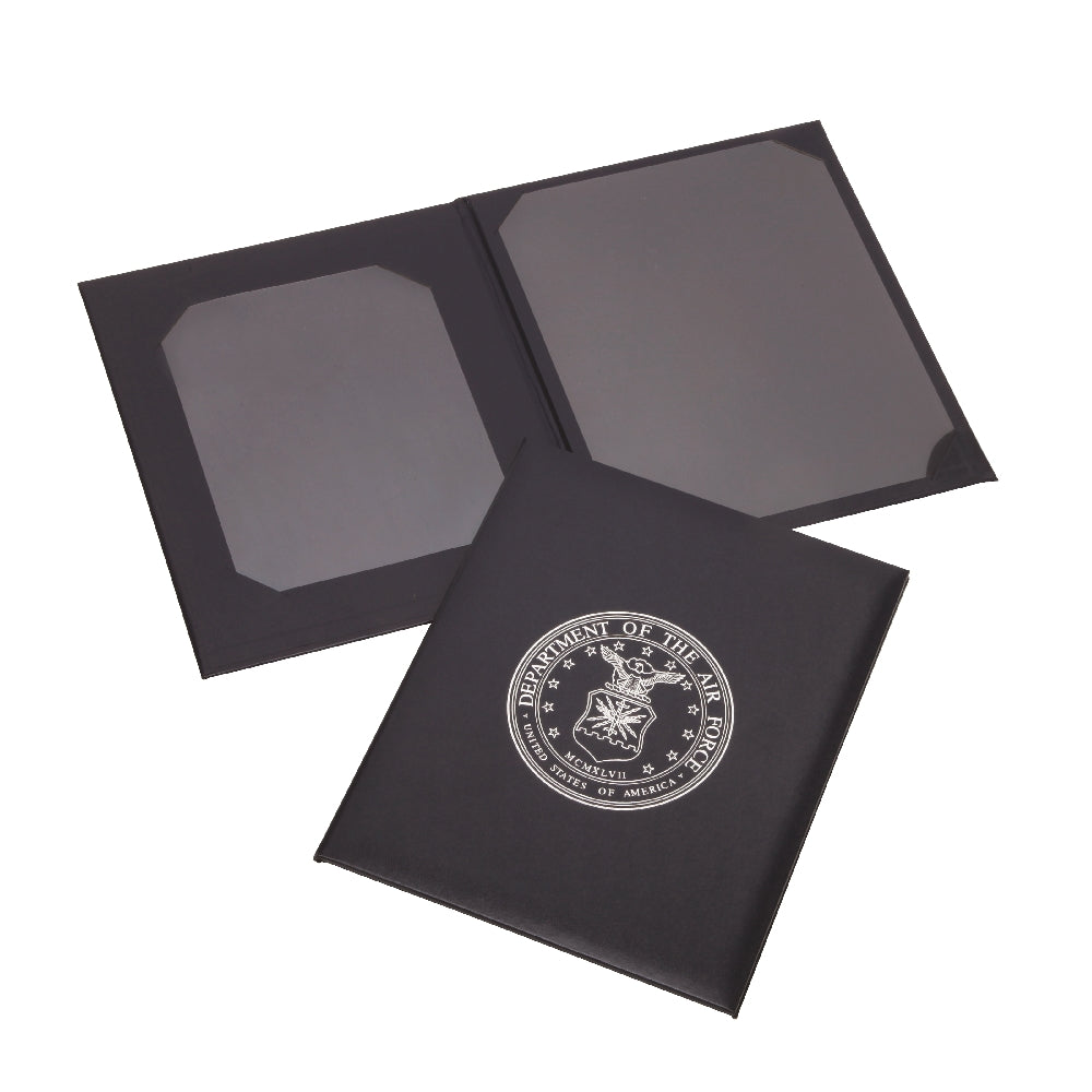 Image of Retirement Certificate Binder, Silver USAF Seal, 14-1/2" x 11-1/2", Blue