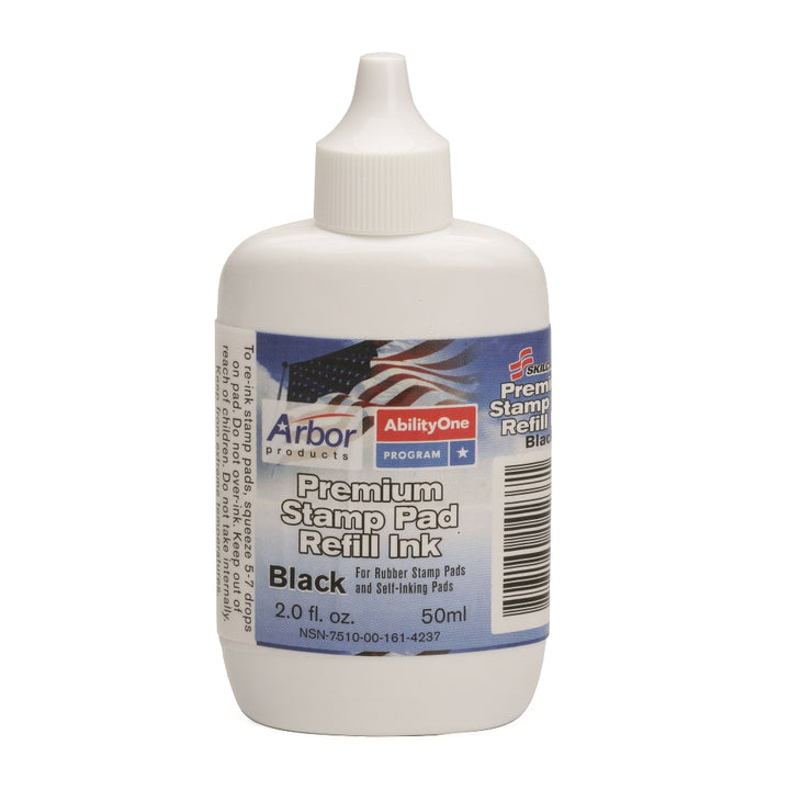 Image of Stamp Pad Ink, Applicator Bottle, Black Ink, Case of 12