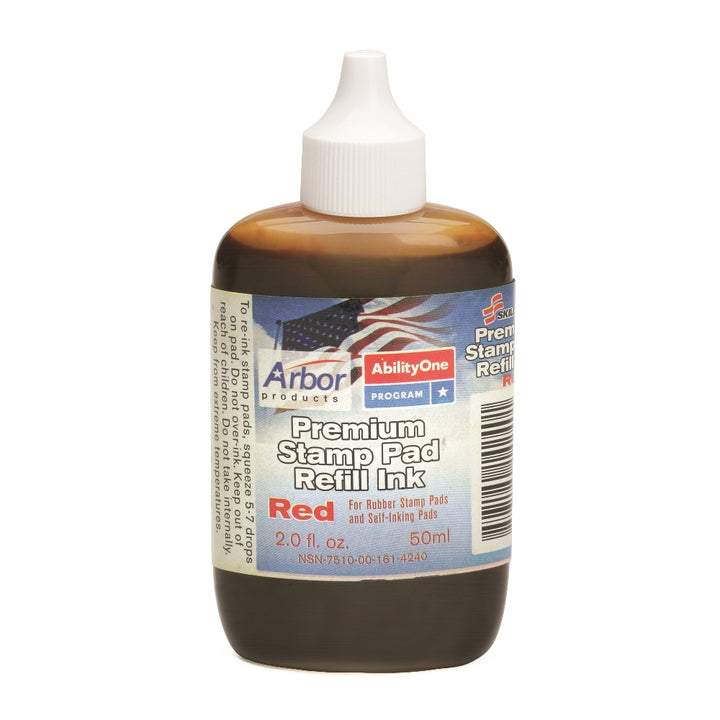 Image of Stamp Pad Ink, 2 oz Bottle, Red Ink