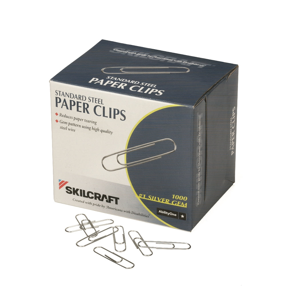 Image of SKILCRAFT® Paper Clips, 1,000/Package, Case of 25 Packages