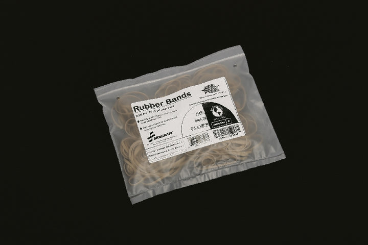 Image of SKILCRAFT® Rubber Bands, Size 32, 3" x 1/8", 1/4 Pound, Case of 100 Bags