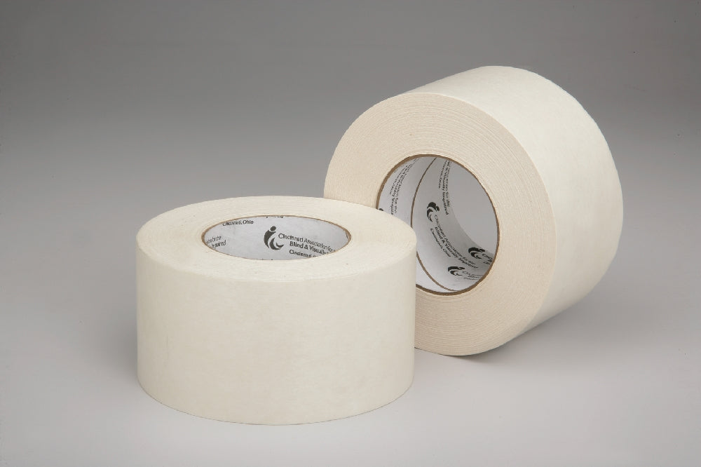 Image of SKILCRAFT® Flat Paper Back Masking Tape, Type II, 3" x 60 yds, 1 Roll