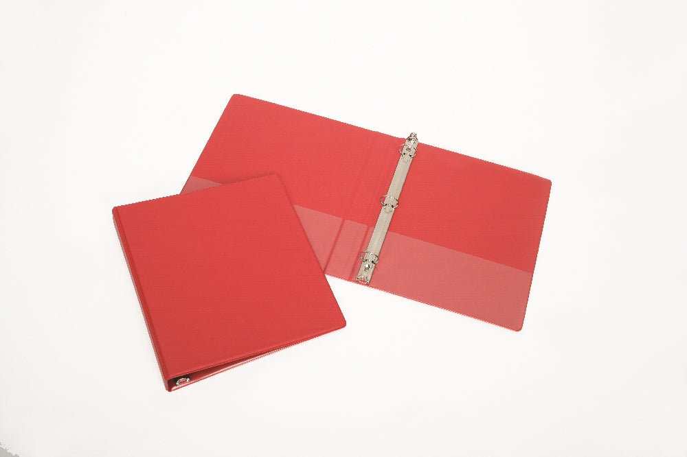 Round Ring Binder, Red, 1" Capacity