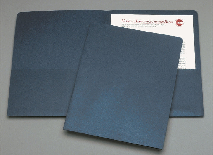 Image of SKILCRAFT® Double Pocket Portfolio, Dark Blue