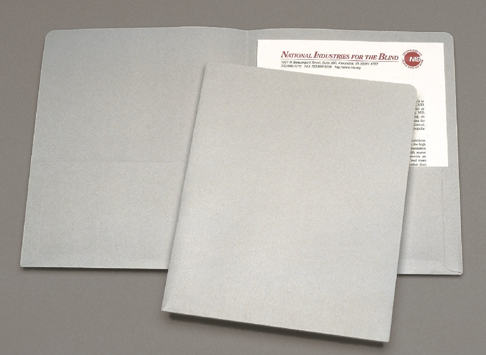 Image of SKILCRAFT® Double Pocket Portfolio, Gray