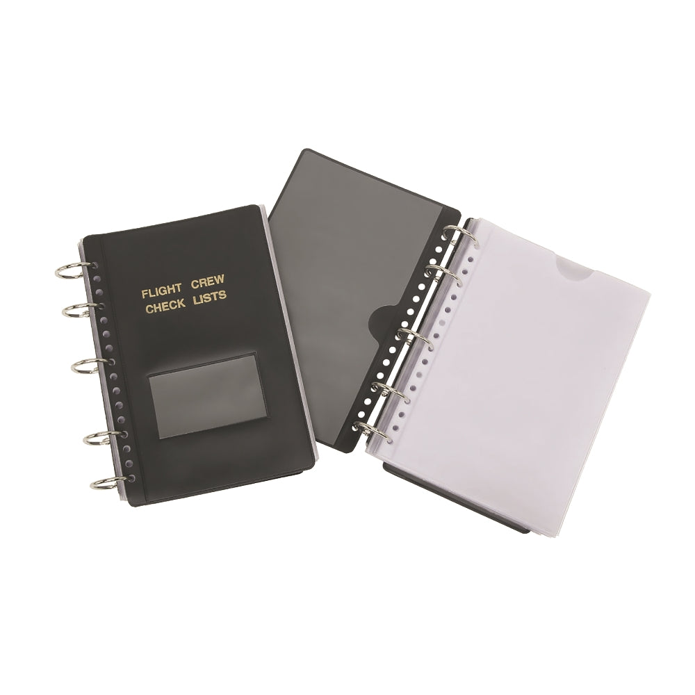 Image of Flight Crew Check Binder, 25 Plastic Envelopes, 6 Fasteners, 5 Rings