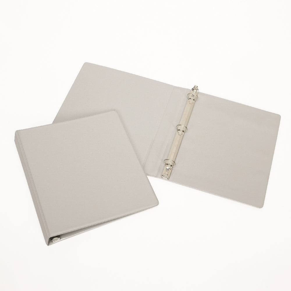 Round Ring Binder, Gray, 2" Capacity