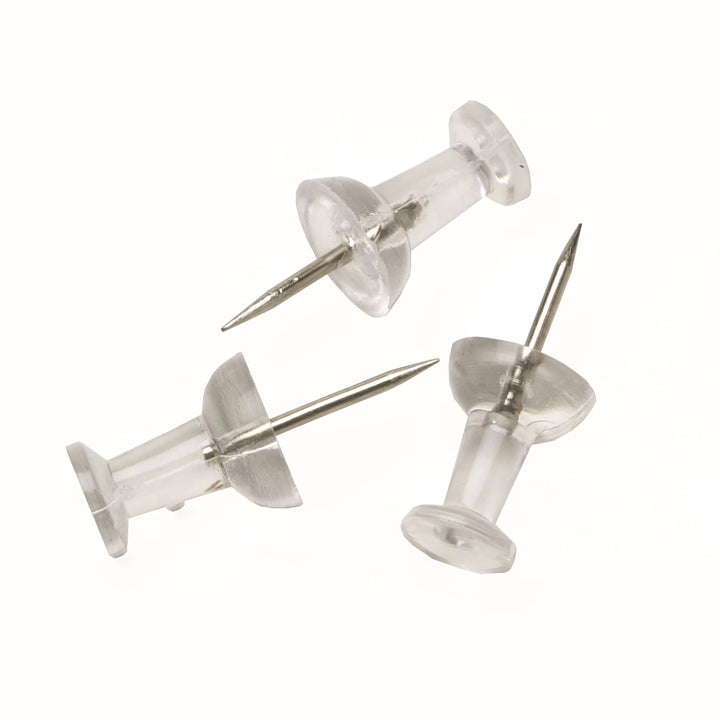 Image of Push Pin, Clear, 100/Box, Case of 20 Boxes