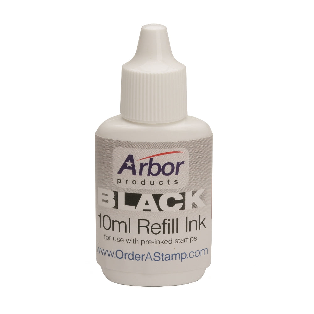 Image of Stamp Refill ink, Black Ink, Case of 12