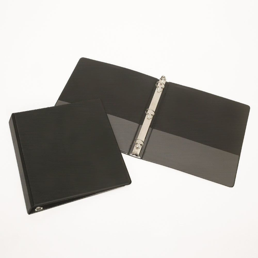 Round Ring Binder, Black, 1" Capacity