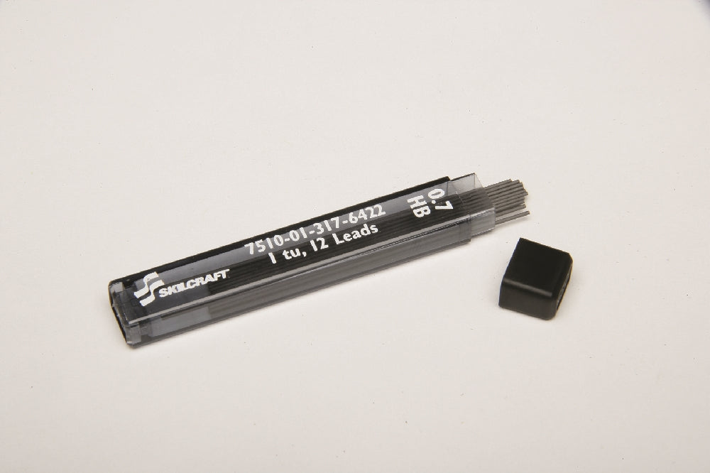 Image of SKILCRAFT® Mechanical Pencil Lead Refill, Medium Point, 12/Package, Case of 12 Packages