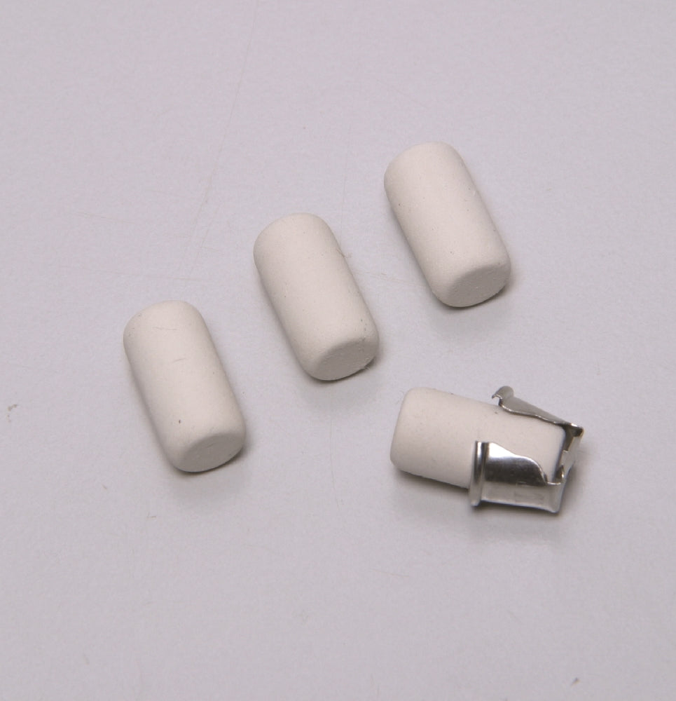 Mechanical Pencil Eraser Refill, Short White Capped