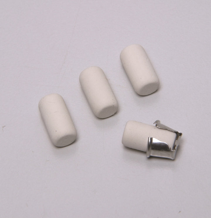 Mechanical Pencil Eraser Refill, Short White Capped
