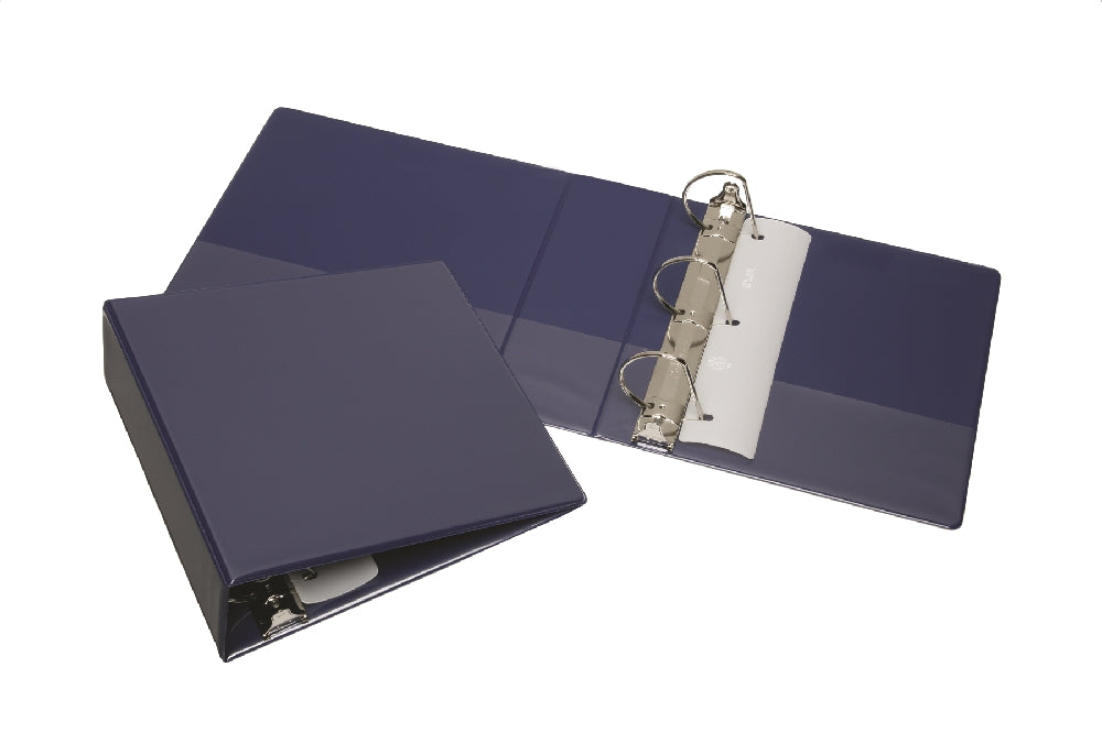 Image of SKILCRAFT® Slant-D Ring View Binder, 3" Capacity, Blue, Case of 6