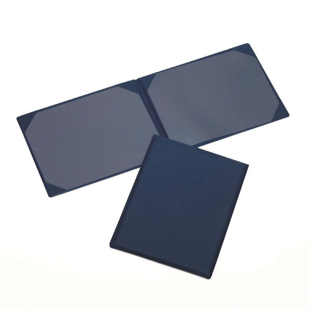 Image of Award Certificate Binder, w/o Seal, 11" x 8-1/2", Navy Blue, Case of 20