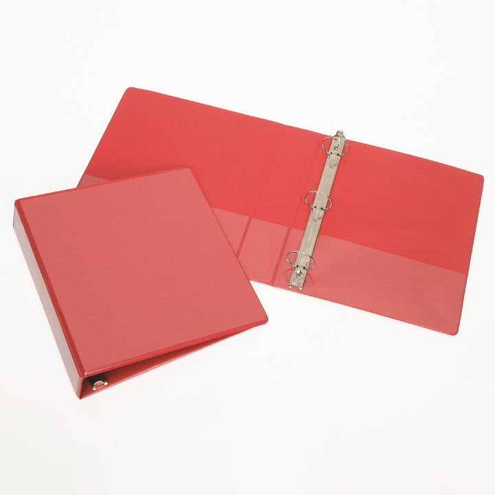 Round Ring View Binder, Red, 1/2" Capacity