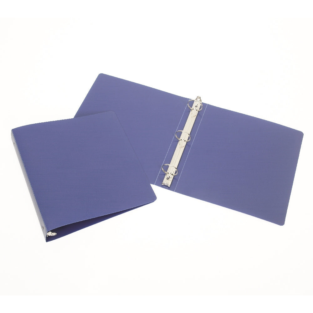Image of SKILCRAFT® 3-Ring Flexible Poly Binder, Blue, 1-1/2" Capacity