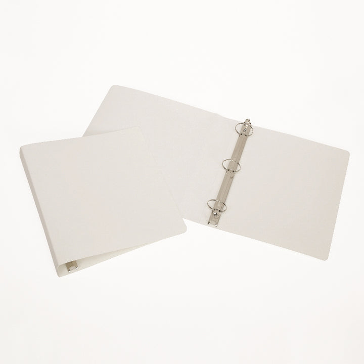 3-Ring Flexible Poly Binder, White, 1/2" Capacity