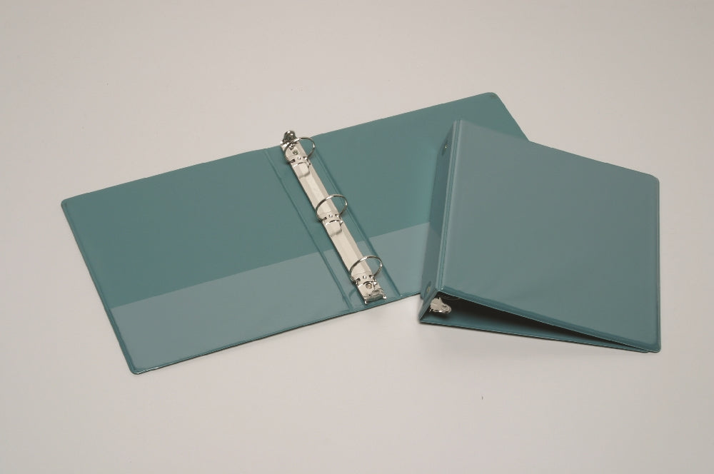 Image of SKILCRAFT® Round Ring View Binder, Jade, 1-1/2" Capacity w/ Sheet Lifters