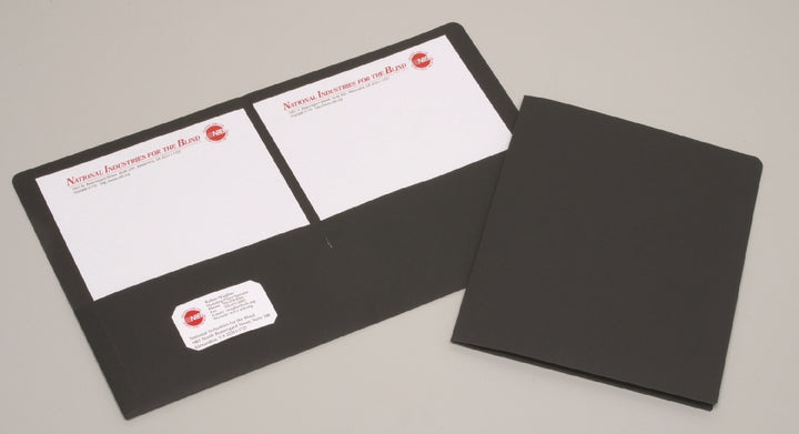 Image of SKILCRAFT® Double Pocket Portfolio, Black