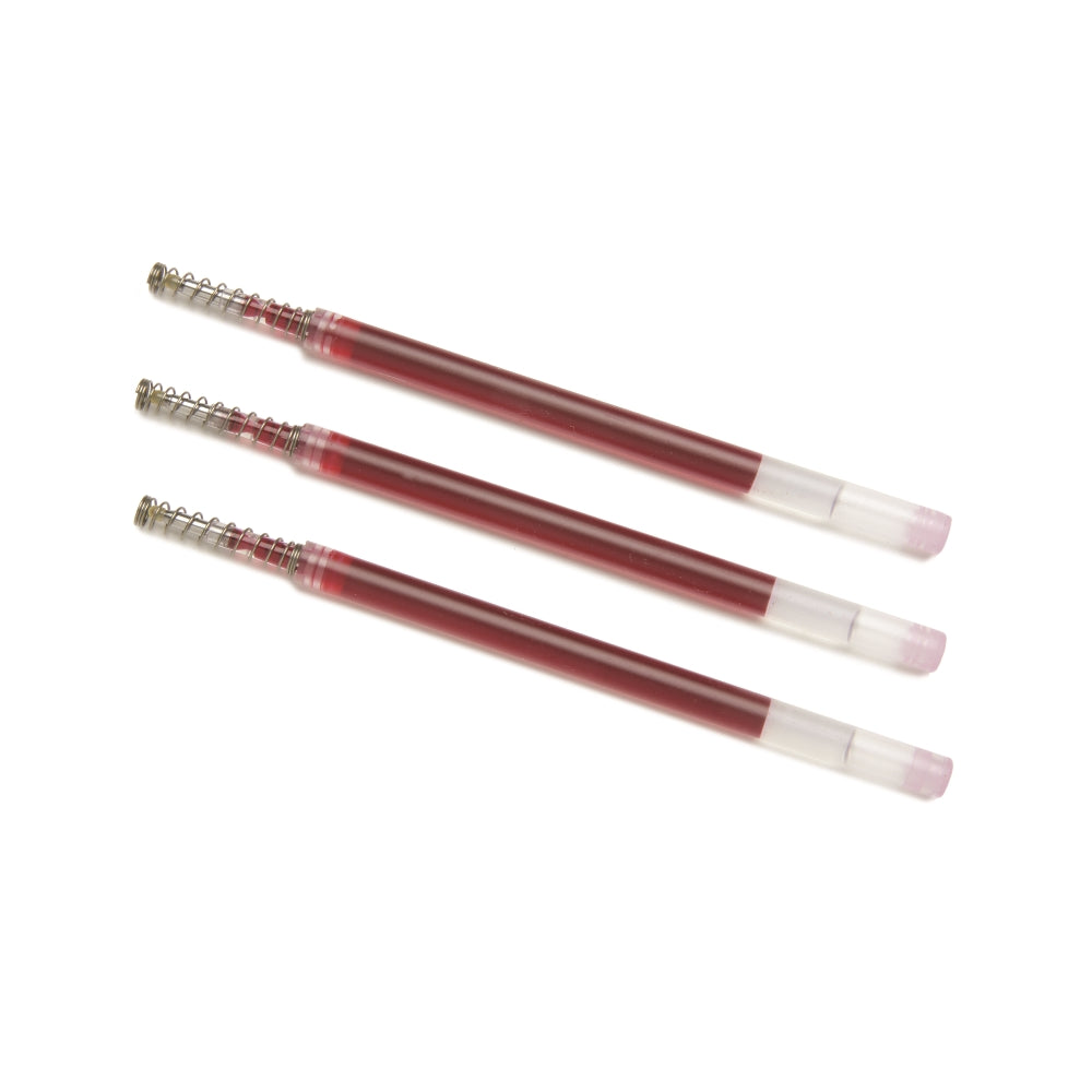 Image of SKILCRAFT® Reffil for Aristocrat & VISTA Gel Ink Pen, Red Ink, Medium Point, 3/Package, Case of 12 Packages