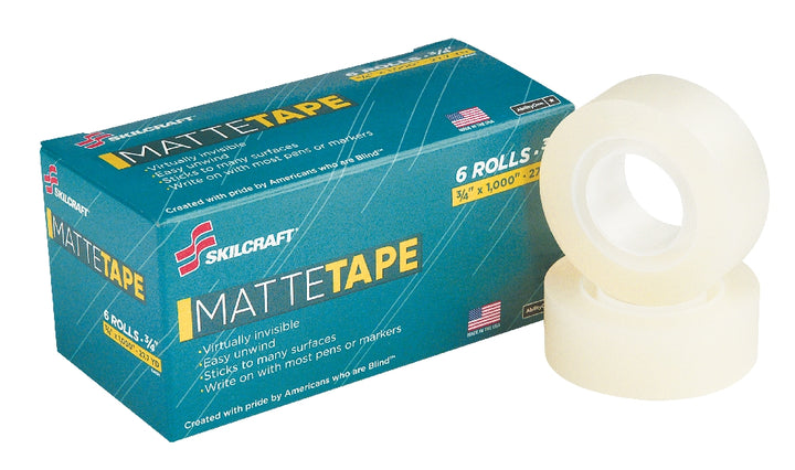 Image of SKILCRAFT® Desktop Transparent Tape Pre-Packs, Matte Finish
