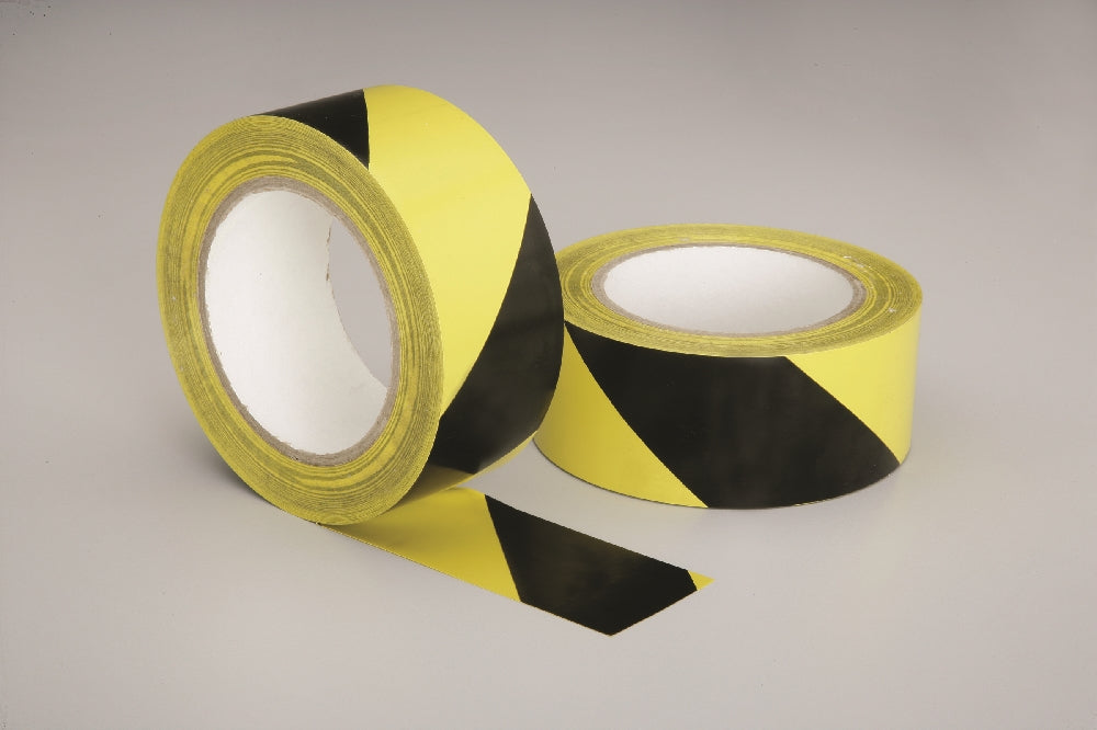 Image of SKILCRAFT® Floor Safety Tape, 2" x 36 yds, Yellow/Black Stripe